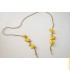 Eyeglasses Holder Strap Cord String Holder|OYA Art Crocheted  Chain Necklace| Red / Yellow